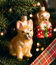 French Bulldog Glass Ornament