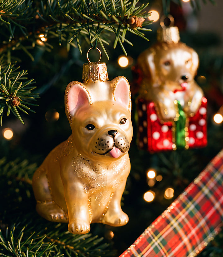 French Bulldog Glass Ornament