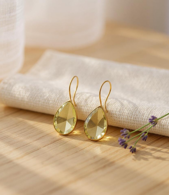 Pear Drop Gemstone Earrings