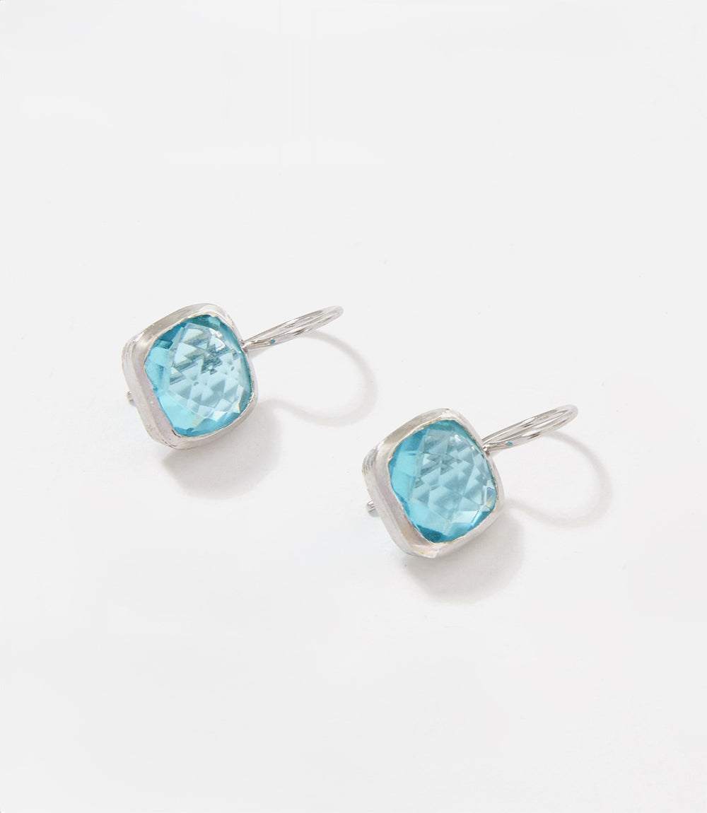 Blue Topaz Drop Earrings