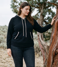 Plus Size Edge Stitch Hoodie