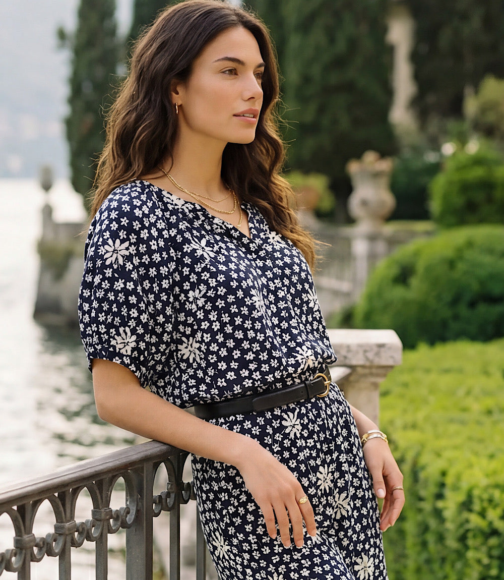 Puff Sleeve Peasant Top