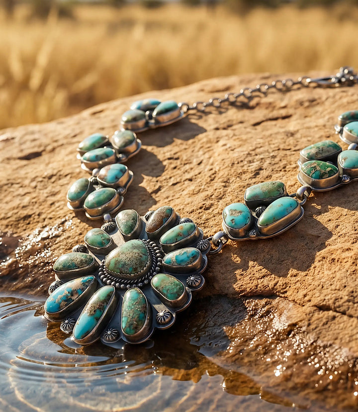 Carico Lake Turquoise Sterling Silver Necklace