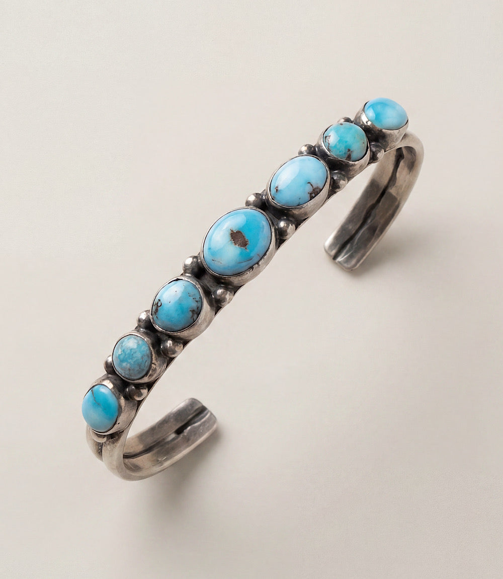 Golden Hill Multi-Stone Turquoise Cuff Bracelet