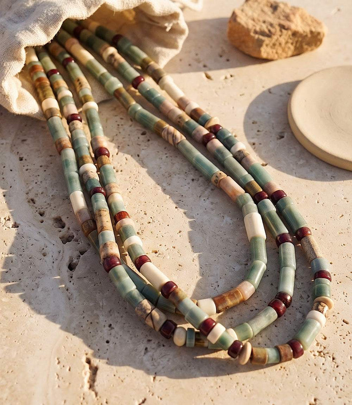 Layered Turquoise Bead Necklace