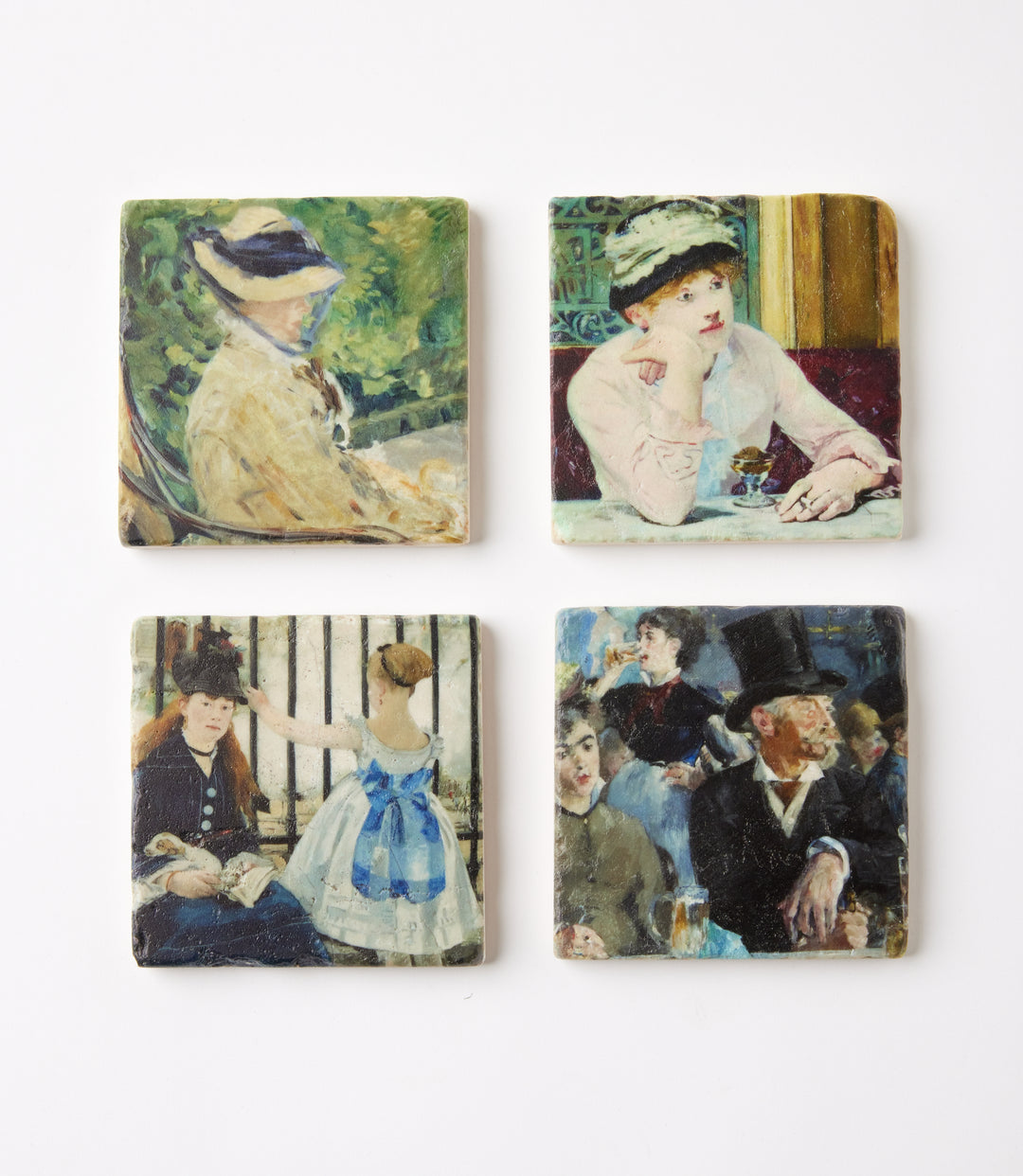 Édouard Manet Marble Coasters, Set Of 4