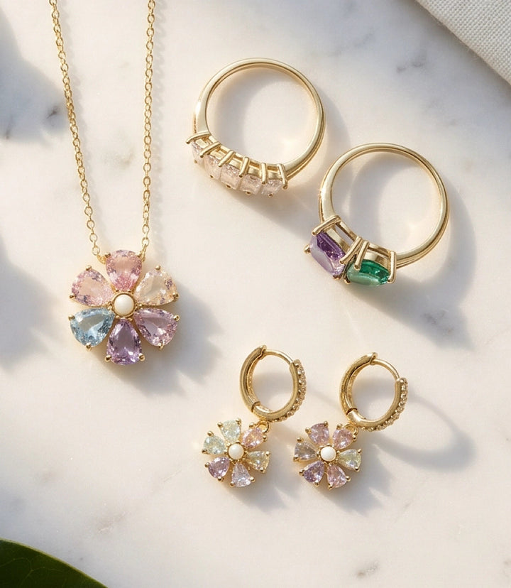 Crystal Pinwheel Necklace