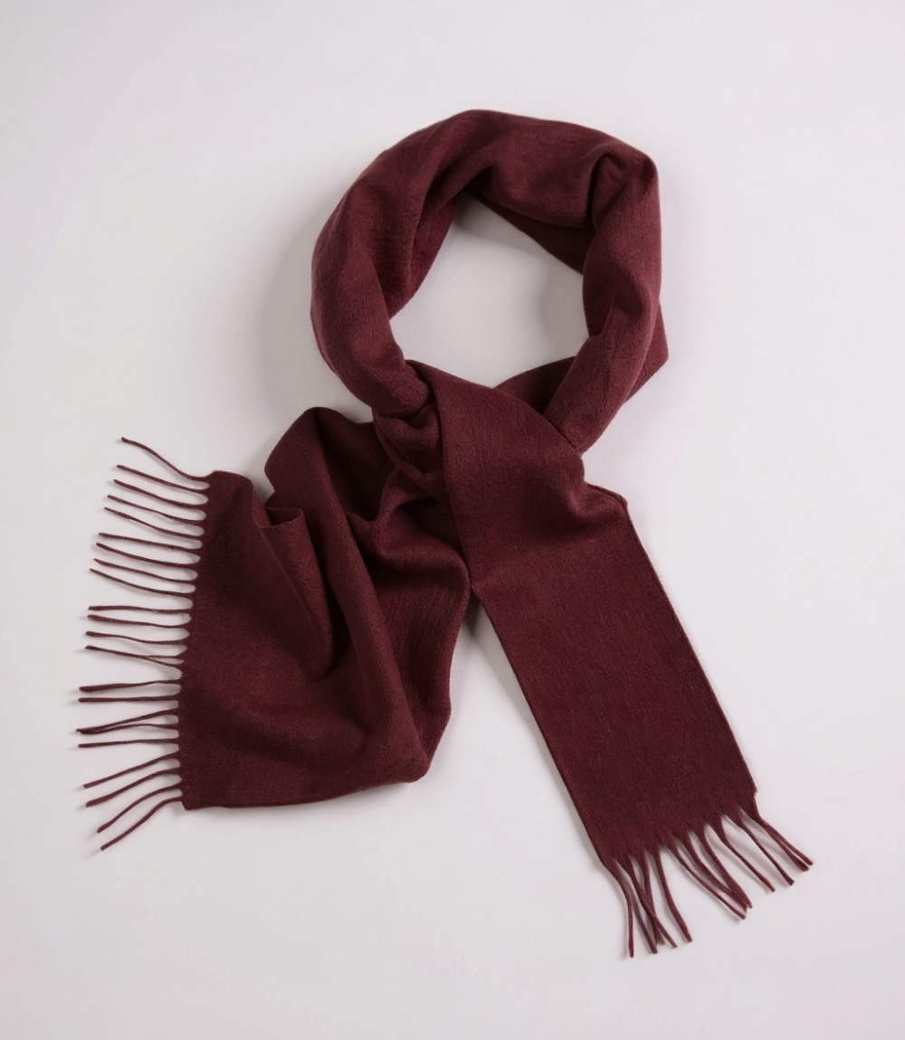 Merino Wool Fringed Scarf