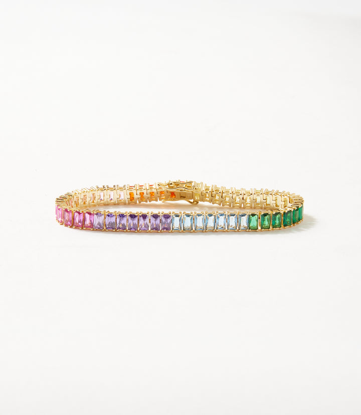 Prismatic Tennis Bracelet
