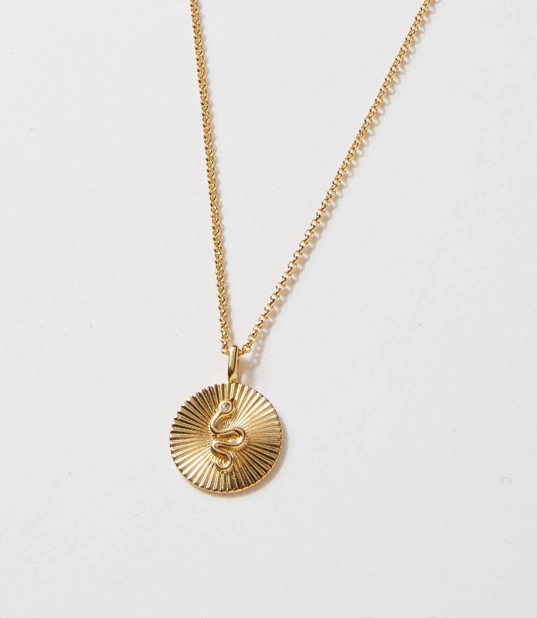 Radial Serpent Pendant Necklace