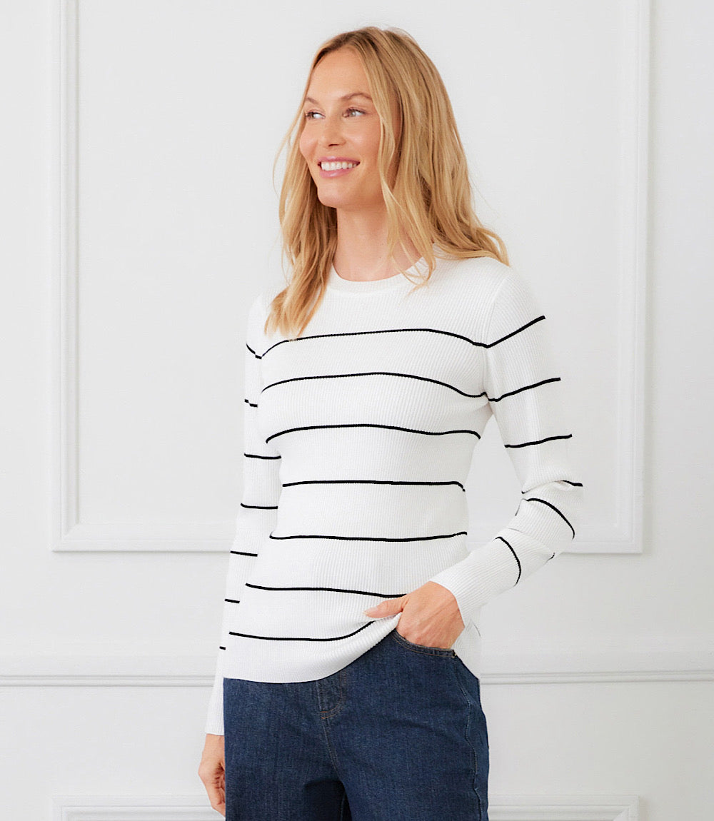 Stripe Ribbed Sweater