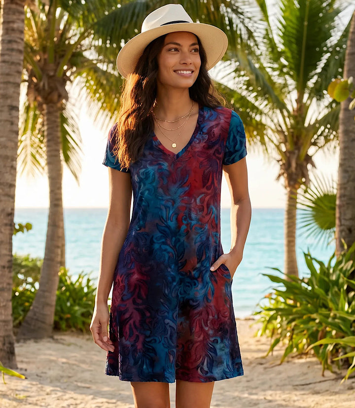 Short Sleeve A-Line Dress