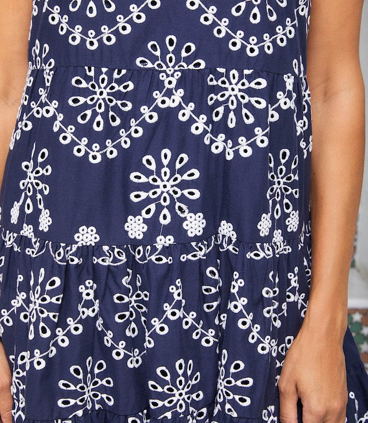 Sleeveless Eyelet Dress