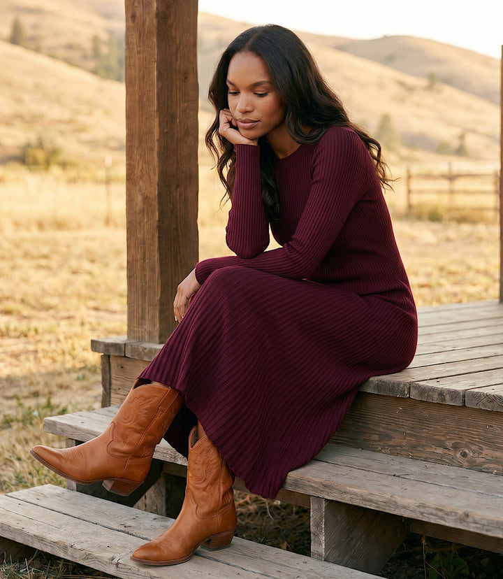 Seamless Sweater Midi Dress