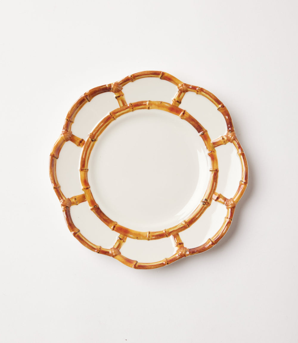 Bamboo Accent Salad Plates, Set Of 4
