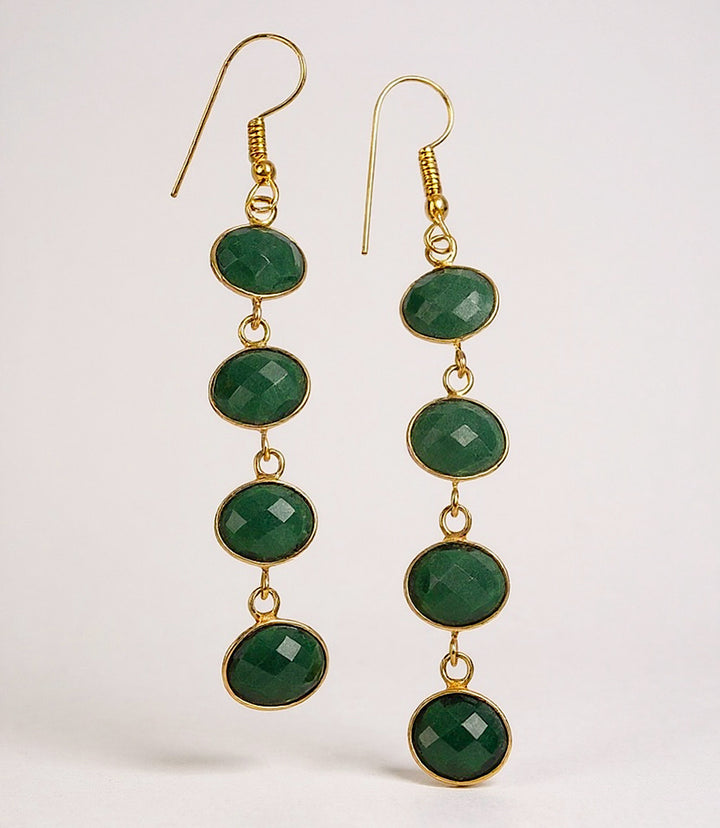 Four Drop Gemstone Earrings