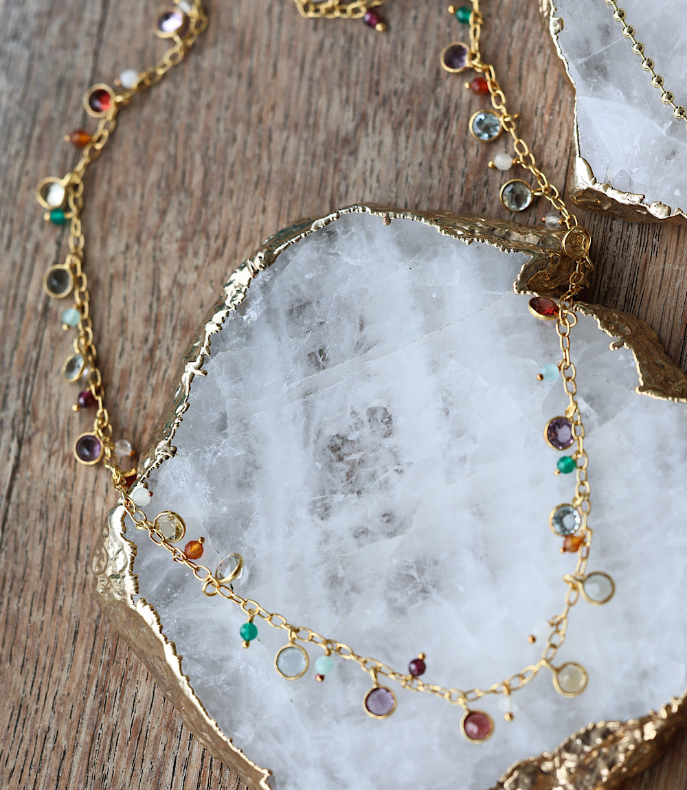 Multi Color Gemstone Necklace