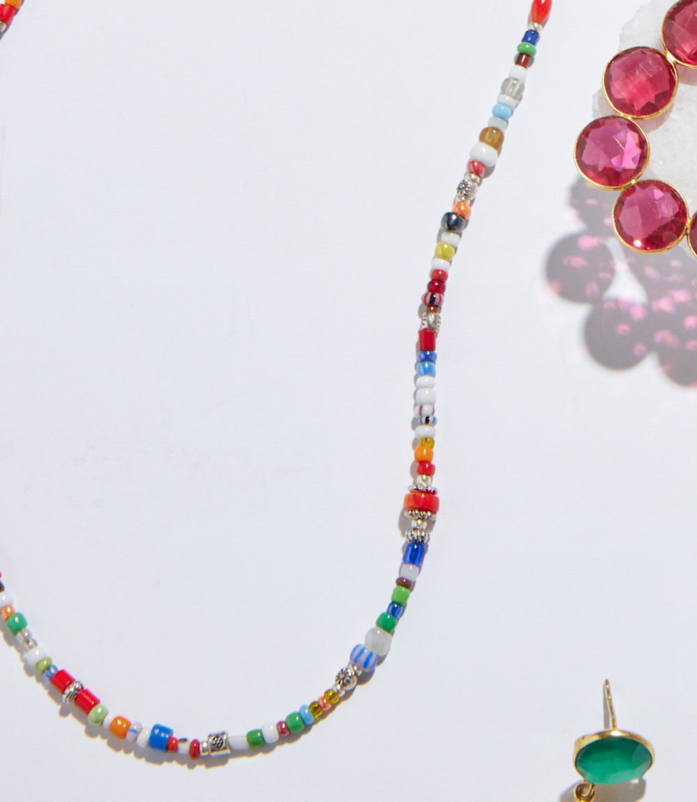 African Trade Beads Necklace