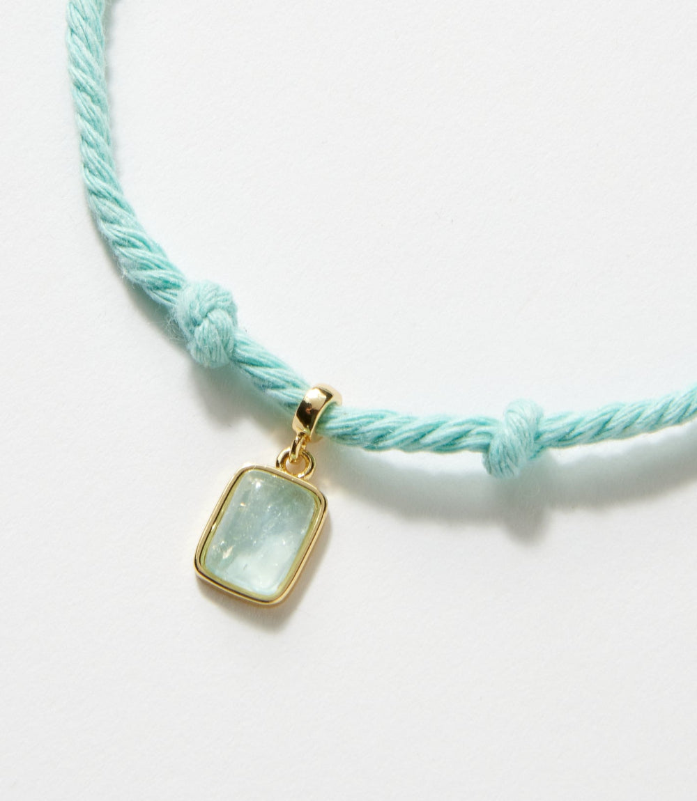 Rectangular Gemstone Cord Bracelet