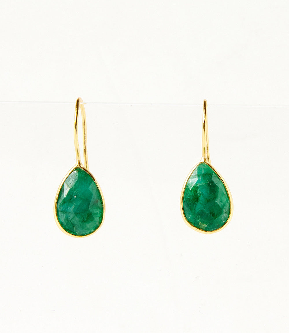 Gemstone Teardrop Earrings
