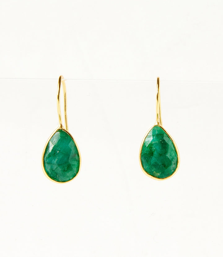 Gemstone Teardrop Earrings