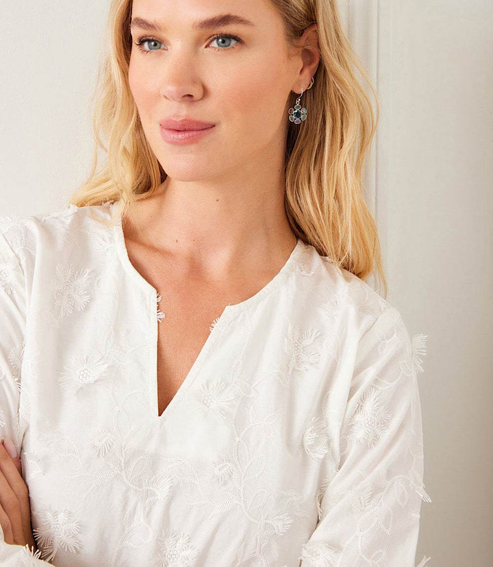 3/4 Sleeve Embroidered Tunic