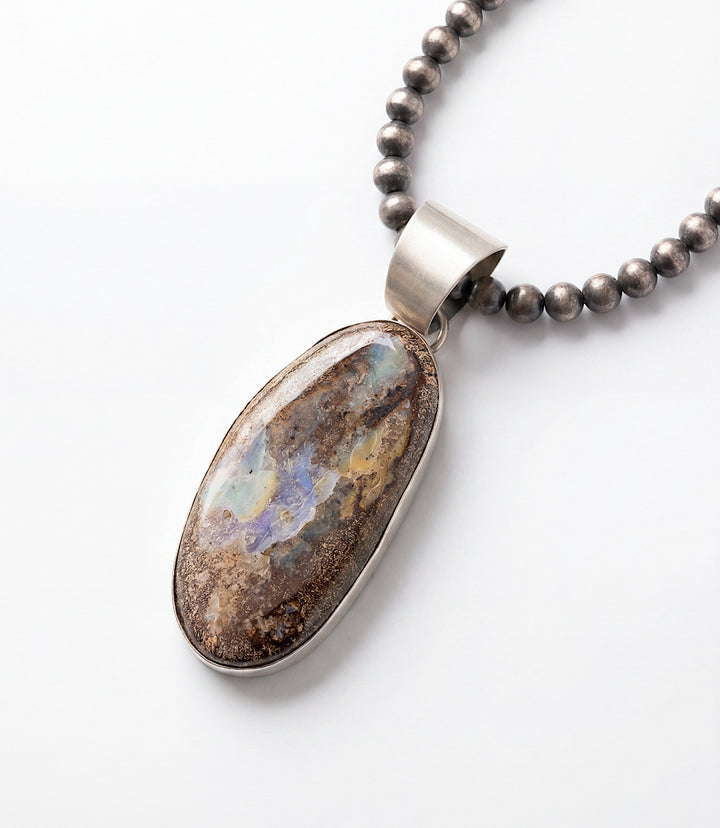 Boulder Opal Pendant Necklace