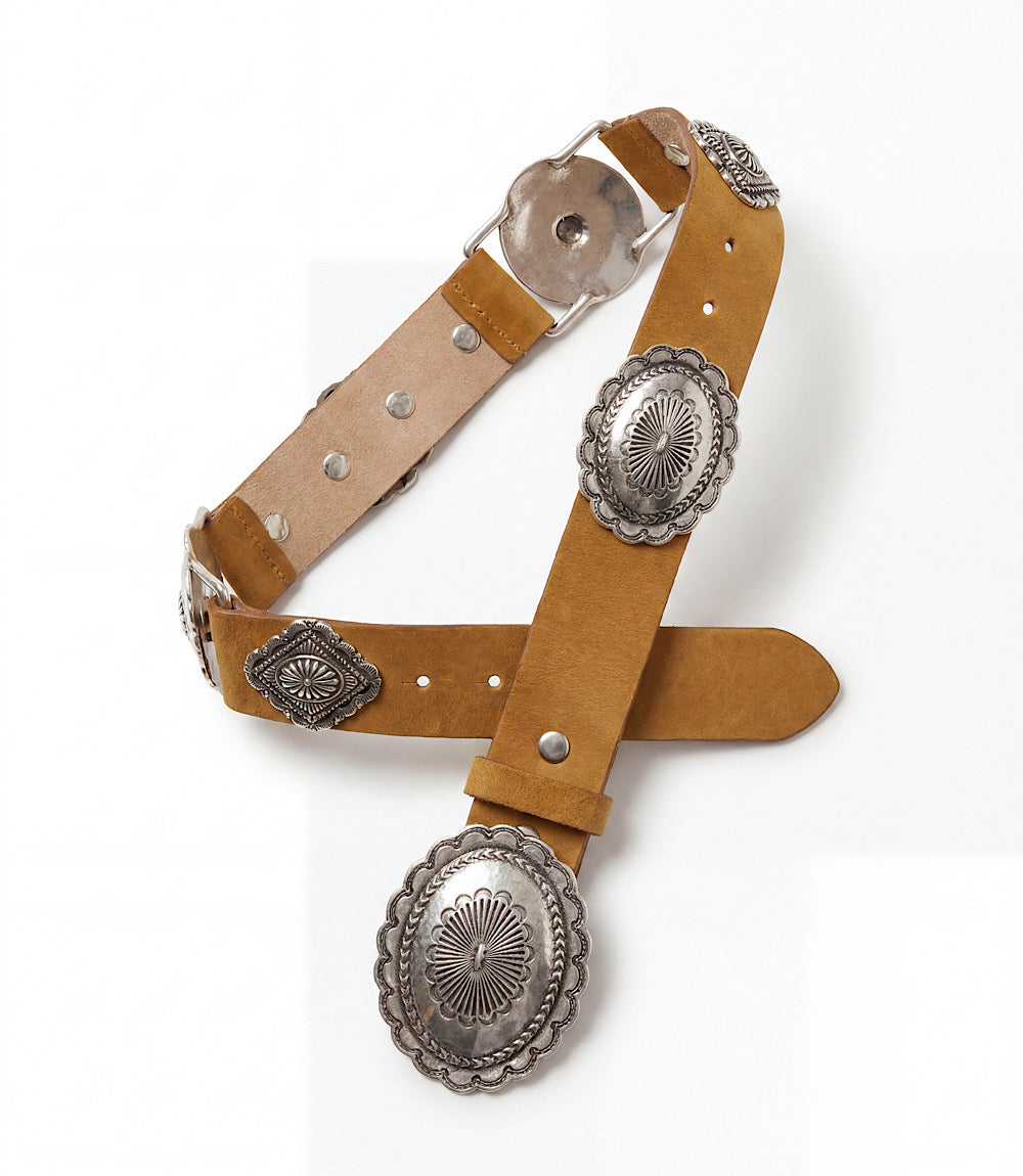 Streets Ahead Antique Silver Western Leather Belt