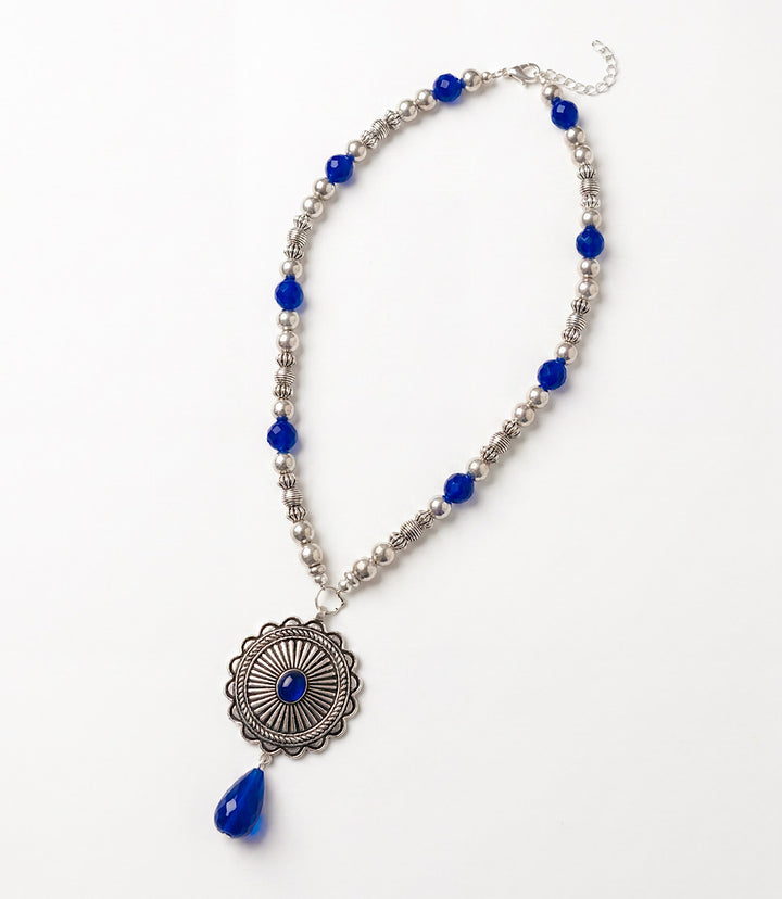 Embellished Concho Necklace