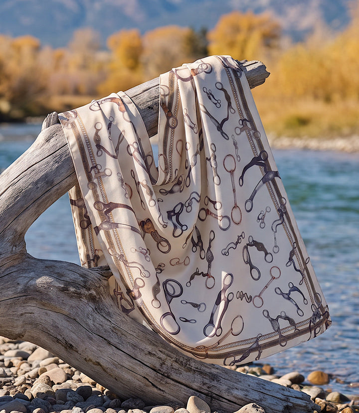 Horsebits Print Silk Scarf