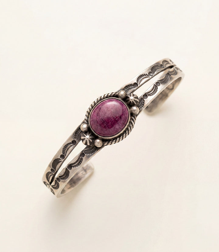 Purple Spiny Oyster Cuff Bracelet