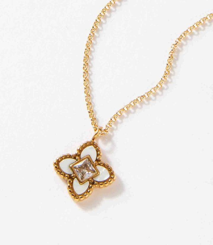Diamond Lotus Necklace