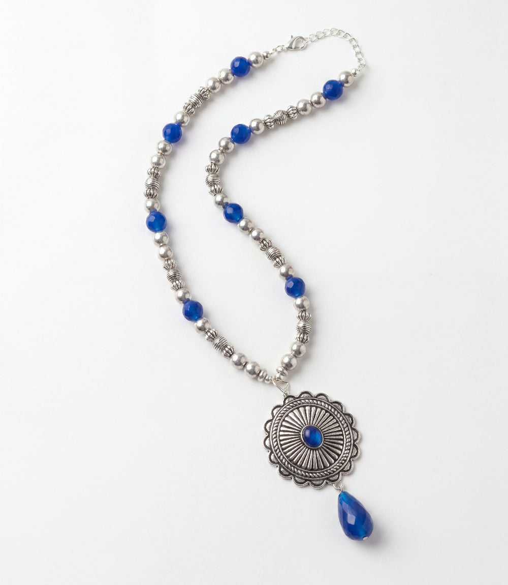 Embellished Concho Necklace