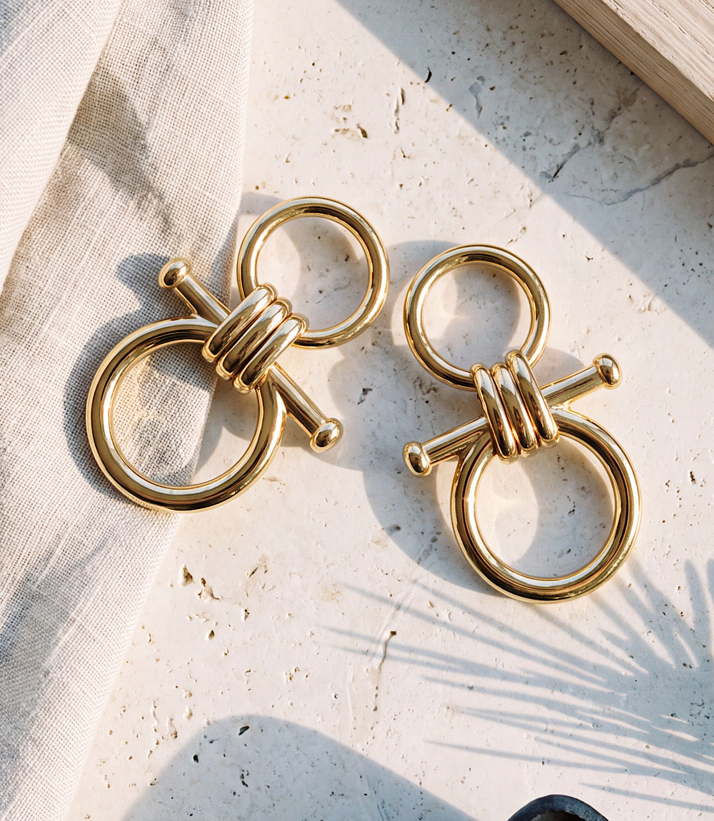 Interlocking Hoop Earrings