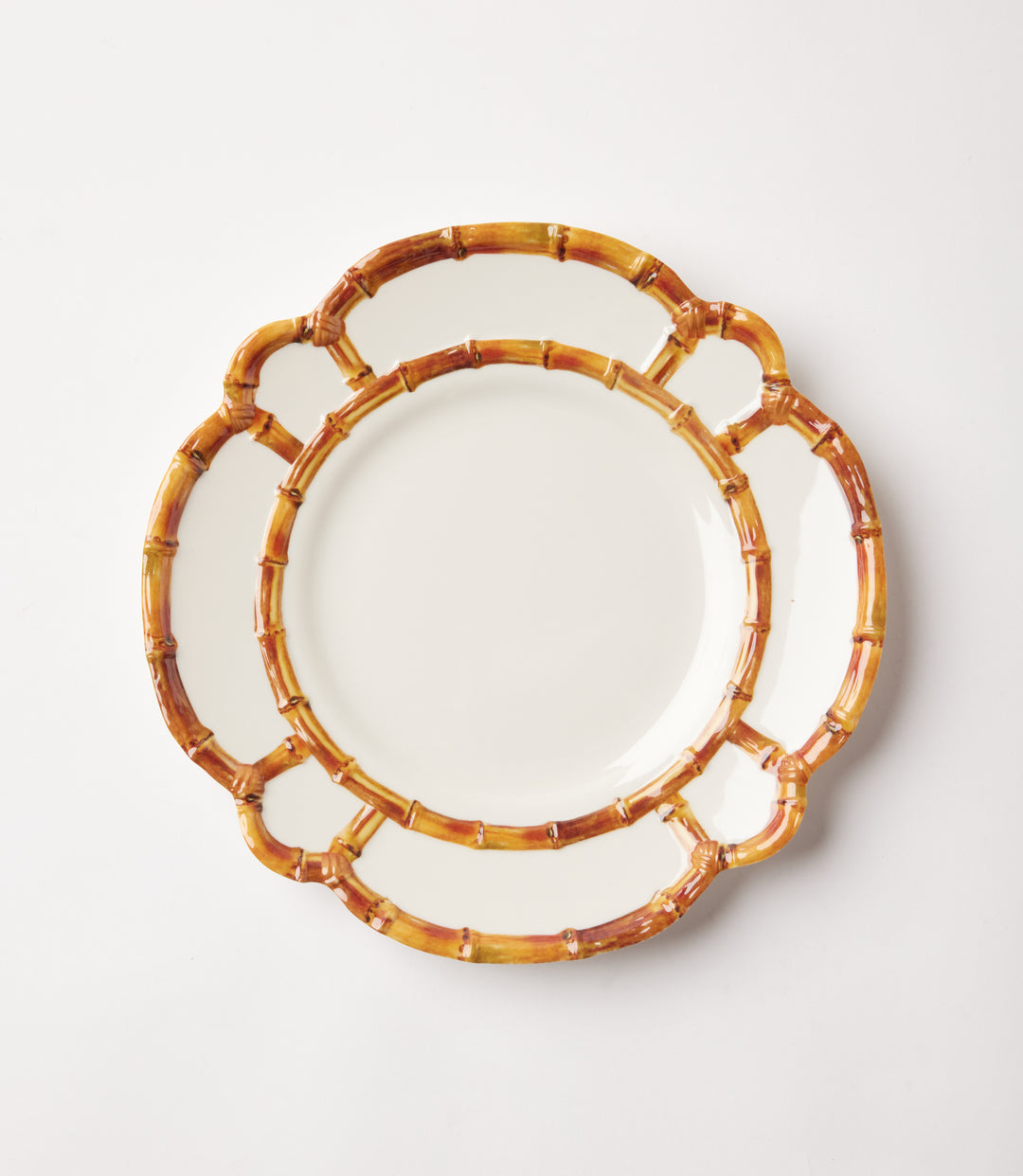 Bamboo Accent Dinner Plates, Set Of 4