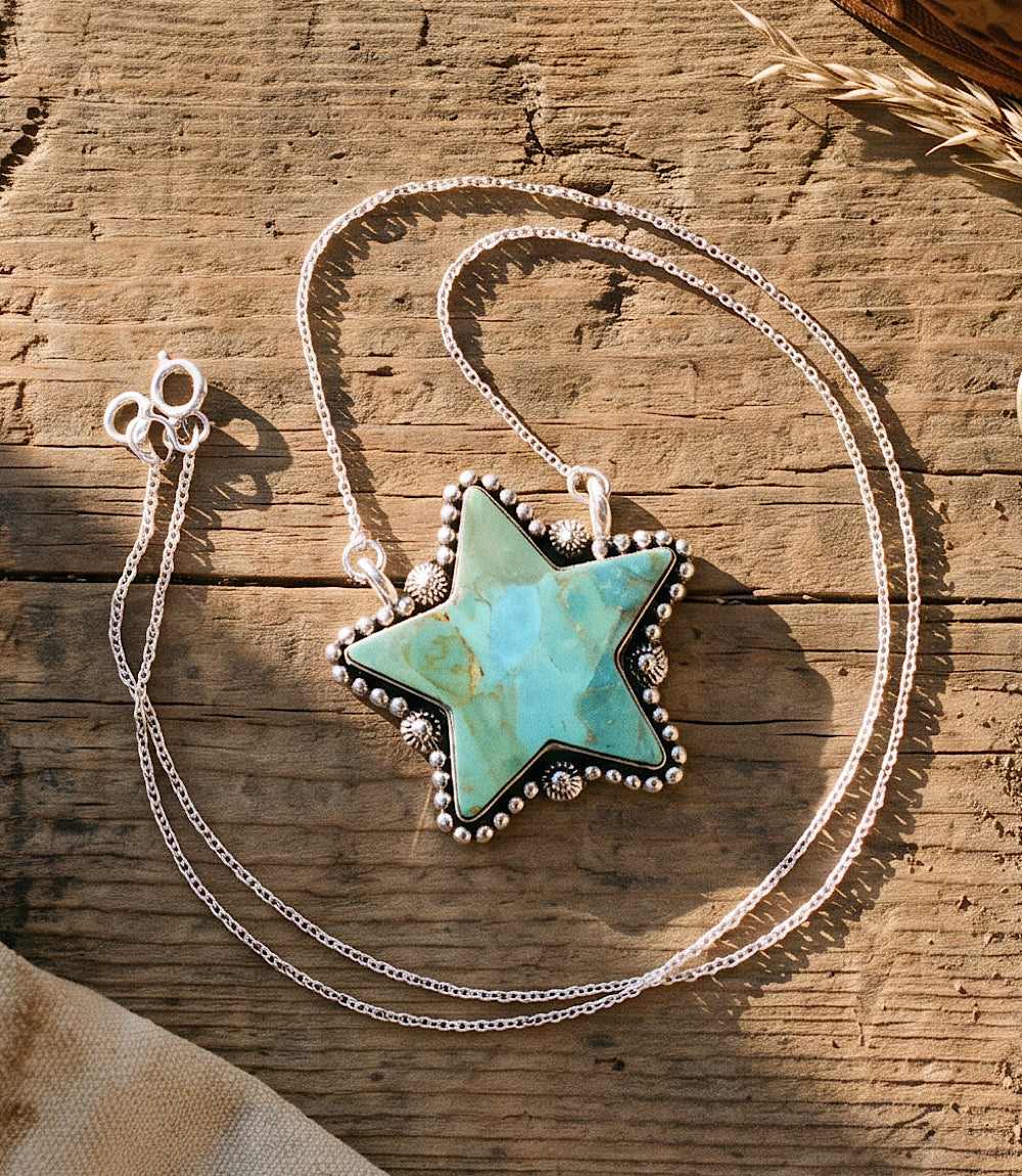 Kingman Turquoise Star Necklace