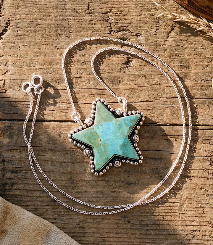 Kingman Turquoise Star Necklace