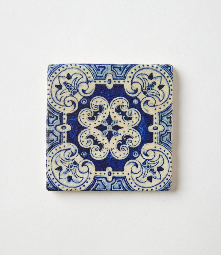 Italian Tile Marble Coasters, Set Of 4