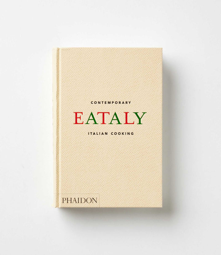 Eataly cookbook hardcover with modern Italian recipes and visual glossary by Oscar Farinetti