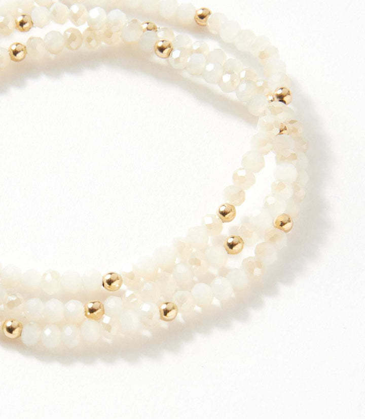 Beaded Crystal Bracelets, Set Of 3