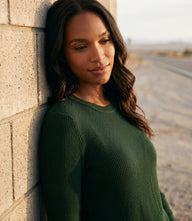 Ribbed Long Sleeve Crewneck Top
