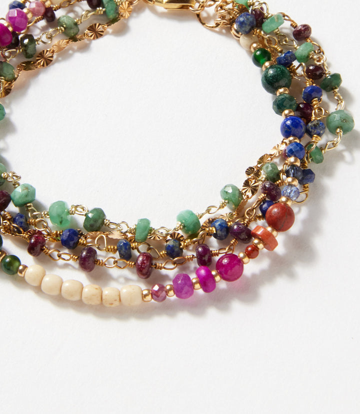 Multistrand Gemstone Bracelet
