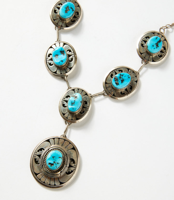 Vintage Embellished Turquoise Stone Necklace
