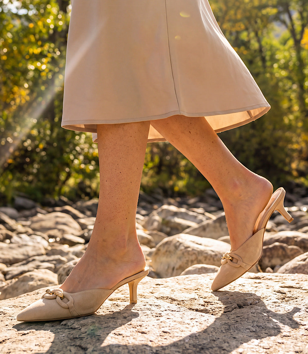 Dolce Vita Camla Chain Detail Kitten Heel Mules