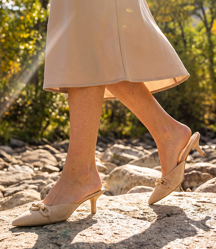 Dolce Vita Camla Chain Detail Kitten Heel Mules