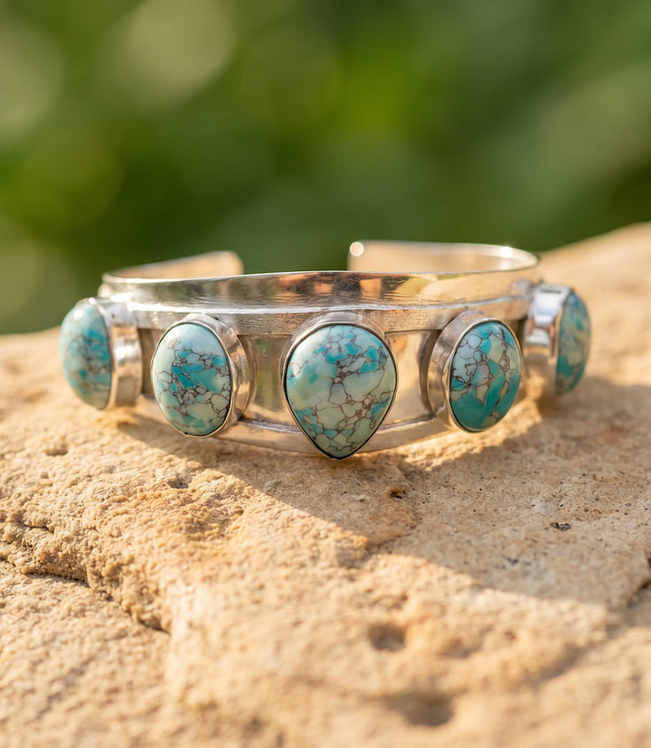 Turquoise Stone Cuff Bracelet