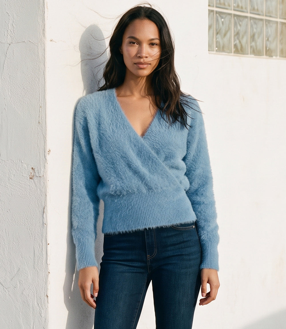 Eyelash Wrap Sweater