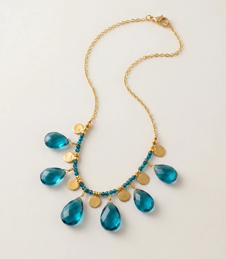 Teal Topaz Statement Necklace