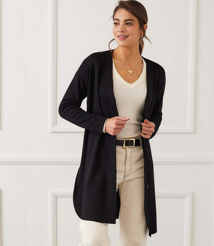 Long Sleeve Shirttail Cardigan