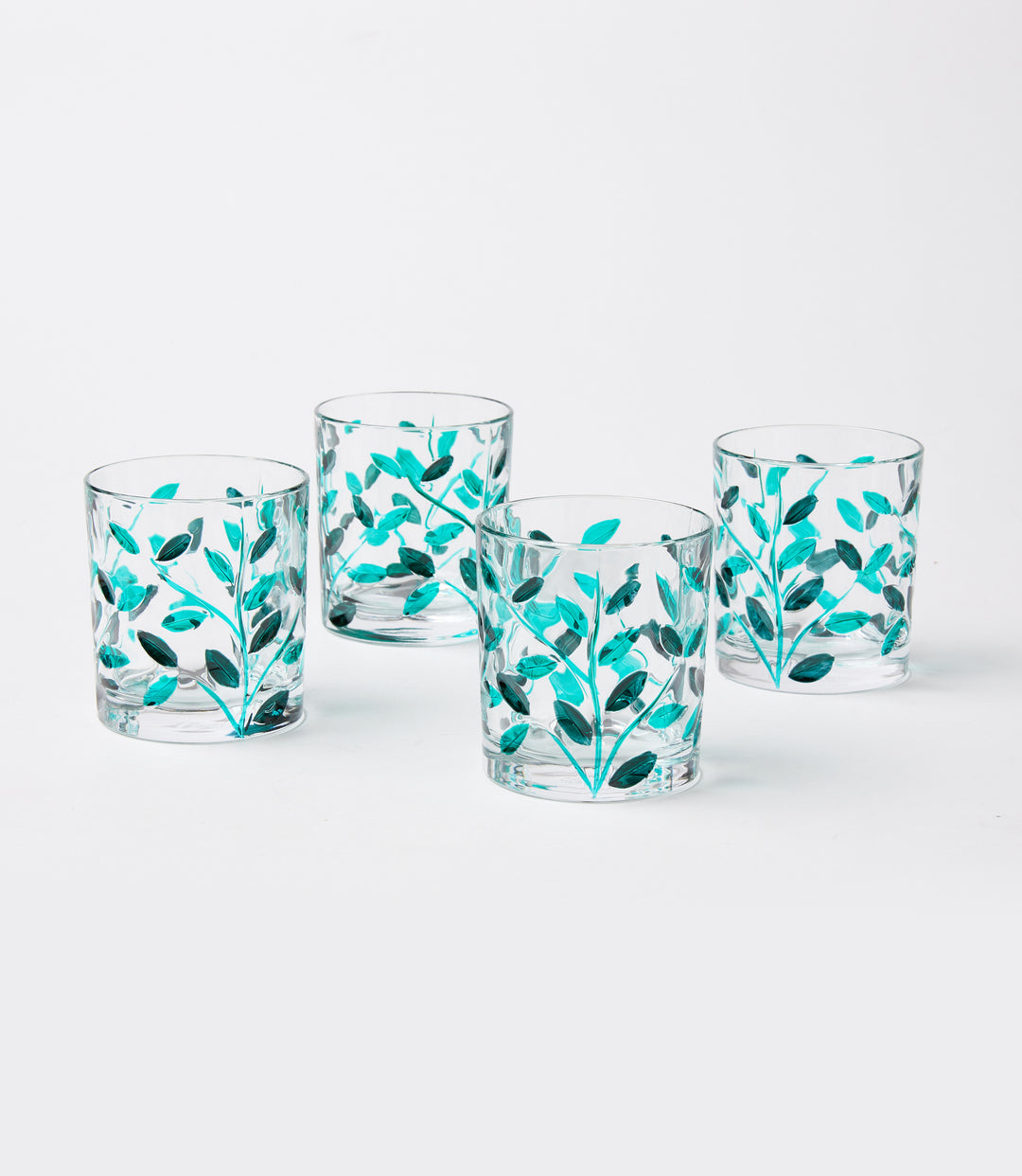 Hand-Painted Short Drinking Glass